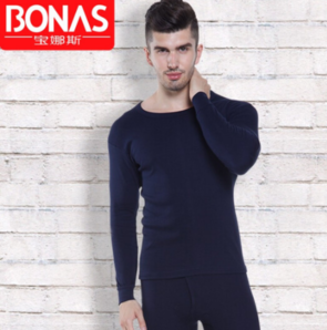 BONAS 宝娜斯 BNS-001 男士纯棉保暖内衣套装 48.9元包邮（需用券）