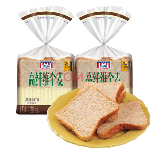 限地区曼可顿特选高纤维全麦面包组合装400g2包198元包邮