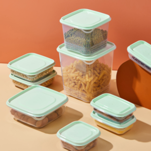 阿狸官方自营 某宝心选 食品级PP塑料材质保鲜盒 10件套