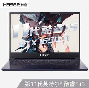 18日0点！Hasee 神舟 战神 S7-2021S5 14英寸笔记本电脑（i5-1135G7、16GB、512GB、GTX1650Ti、72%NTSC）