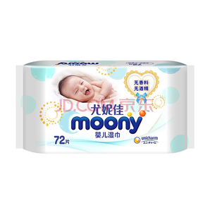 PLUS会员、运费券收割机！moony 尤妮佳 婴儿湿纸巾（柔软型）72片 