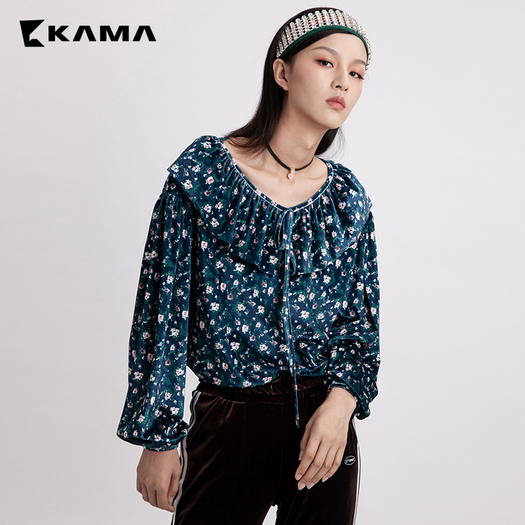kama卡玛女士花衬衣