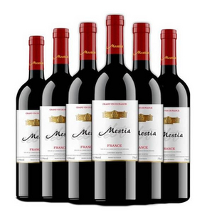 法国原瓶进口，Mestia 梅斯蒂亚 赤霞珠红葡萄酒750mL*6瓶装