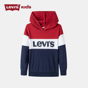 Levi's 李维斯 中大童撞色经典logo设计连帽卫衣