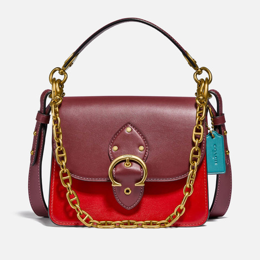 coach蔻驰newyork18签名款女士扣式单肩包