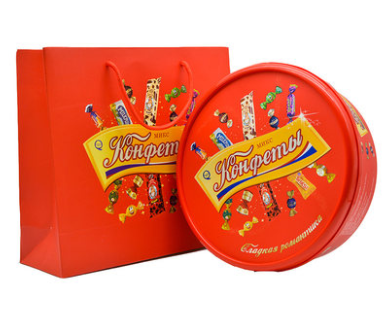 俄罗斯进口混合巧克力糖果新年礼盒450g