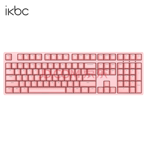 ikbc 机械键盘办公笔记本电脑可爱少女心女生键盘cherry樱桃轴 C210有线粉色108键 红轴