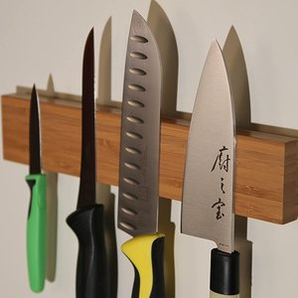 Mercer Culinary 磁性竹制壁挂式刀架 另有合欢木橡胶木