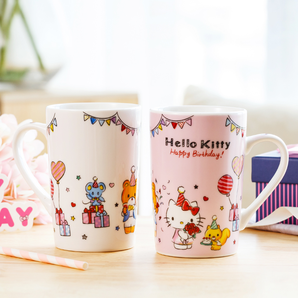 Hello Kitty 凯蒂猫 可爱陶瓷马克杯 生日派对系列 2色选 9.9元包邮（需用券）