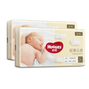 PLUS会员！ HUGGIES 好奇 金装 婴儿纸尿裤 L132片  