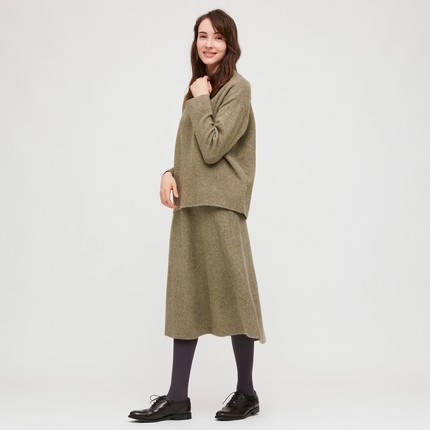uniqlo优衣库430950souffleyarn女士喇叭裙