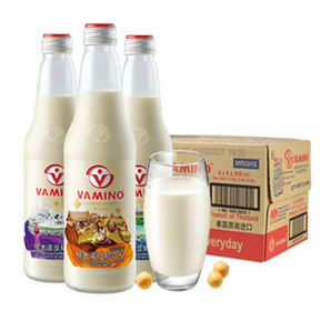 泰国60年老牌，Vamino 哇米诺 原味豆奶300ml*24瓶+凑单品