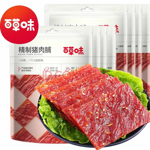 百草味-精制肉干猪肉脯60g/袋