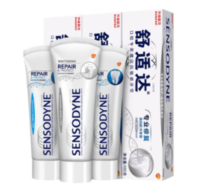 SENSODYNE 舒适达 抗敏感专业修复牙膏（100g×3+赠便携装50g×4）
