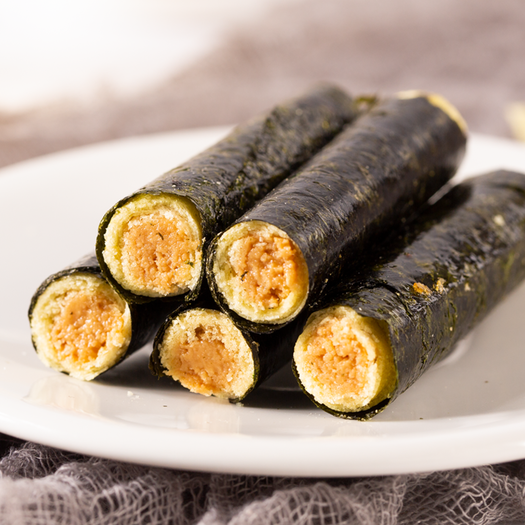 海狸先生肉松榴莲海苔卷400g罐装新低299元包邮