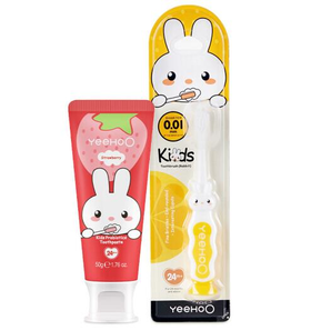 某东PLUS会员： YEEHOO 英氏 儿童牙膏牙刷套装 +凑单品 6.27元（需买2件，多重优惠，实付15.45元）