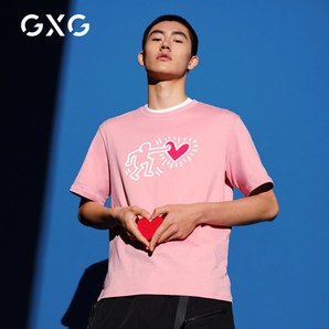 GXG KH联名款 GB144271C 情侣短袖T恤 