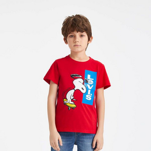 Levi's 李维斯 史努比IP款 男童中大童时尚印花短袖T恤（105~130码）2色