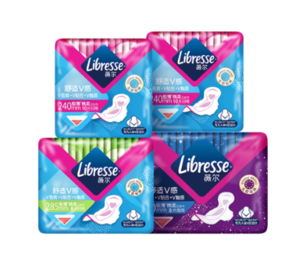 Libresse 薇尔 日夜组合卫生巾套组（240mm*10p*2包+285mm*8p+320mm*6p）