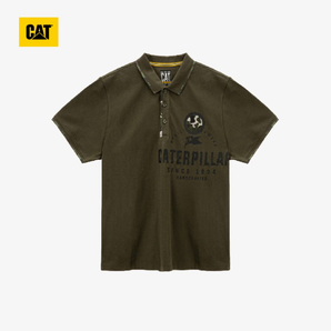 CAT 卡特彼勒 CH1MPSSP156A98 男士100%棉印花Polo衫 83元