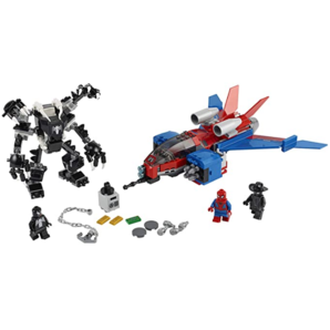 LEGO乐高 Marvel Spider-Man Spider漫威超级英雄蜘蛛侠 76150 喷气飞机·大战 毒液机甲