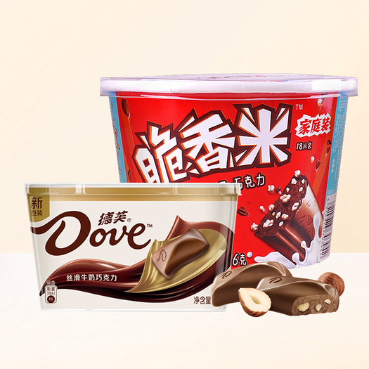 德芙巧克力脆香米2碗装