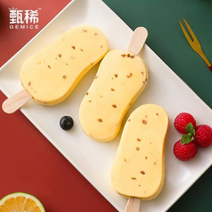 伊利旗下 甄稀 高端曲奇牛乳冰淇淋 63g*12支 赠同款2支 李现明信片2