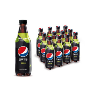 百事可乐 无糖 Pepsi 碳酸饮料 青柠味 汽水 中胶瓶 500ml*12瓶 