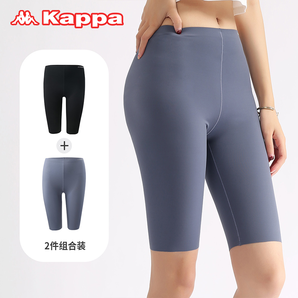Kappa 卡帕 KP1L01 2021新款女士五分运动紧身裤鲨鱼裤 2条69元包邮（34.5元/条）