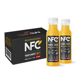 农夫山泉 NFC果汁饮料 橙汁/芒果汁 300ml*2瓶