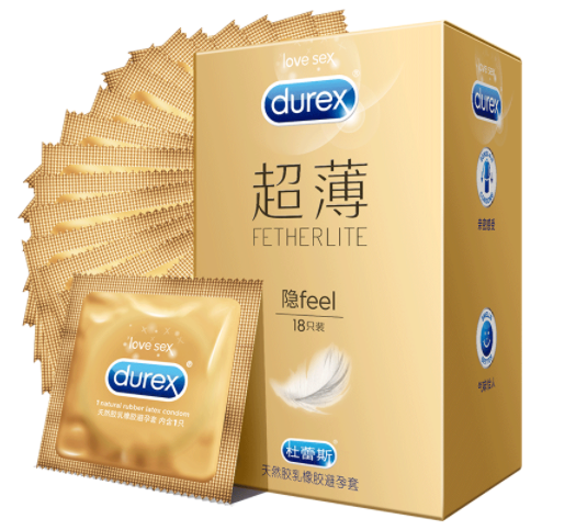 durex杜蕾斯焕金超薄避孕套18只air隐薄1只