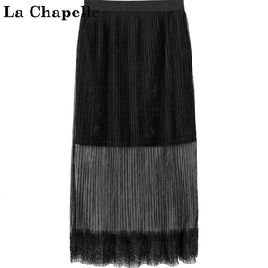 限码！La Chapelle 拉夏贝尔 20011516 女士半身裙