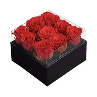 别漾花 礼遇鲜花花盒 红丝绒玫瑰 经典方盒