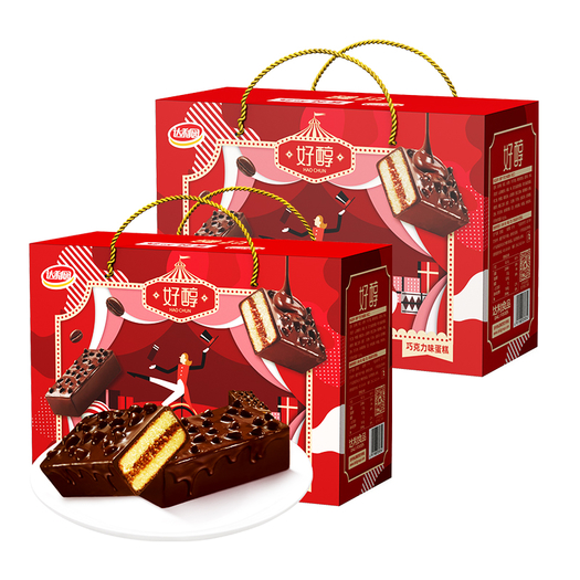 丝滑甜蜜达利园好醇蛋糕巧克力味750g4箱