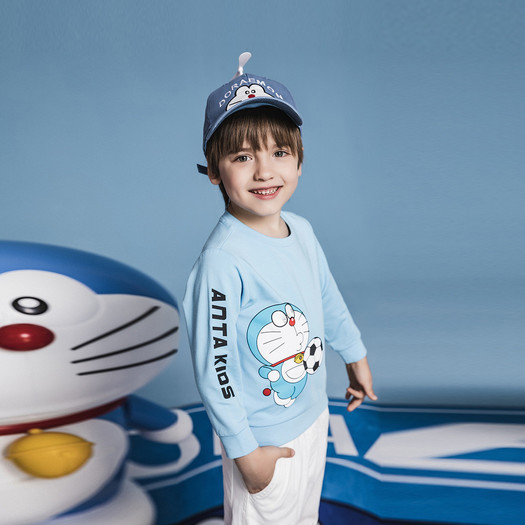 anta安踏哆啦a梦联名男童卫衣74元