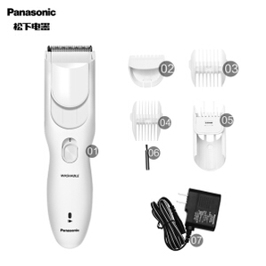 PLUS会员：Panasonic 松下 ER-PGF40 家庭理发器 白色 4种理发配件