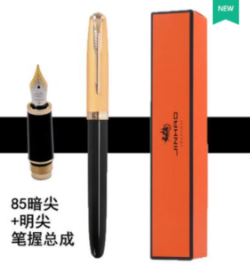 Jinhao 金豪 JinHao 85A 钢笔 暗尖笔+明尖 笔握总成  3色可选