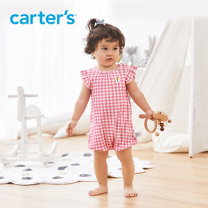 PLUS会员！ Carter's 孩特 婴儿短袖短裤连体衣