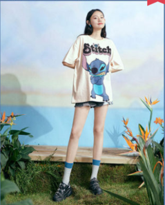 PEACEBIRD 太平鸟 ×史迪奇联名 女士短袖T恤 A6DAA3157 149.9元（包邮）