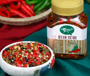 嘣脆嘀湖南特产嗳也贡菜脆椒280g2瓶