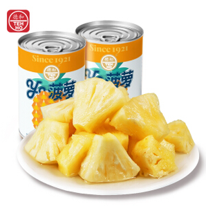 PLUS会员：TEH HO 德和 菠萝罐头即食水果罐头 390g 8.3元（需买6件，实付49.8元包邮）