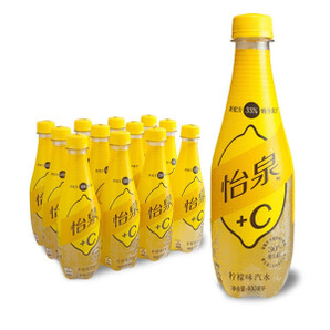 限地区！ Coca-Cola 可口可乐 怡泉 +C 柠檬味汽水饮料 400ml*12瓶