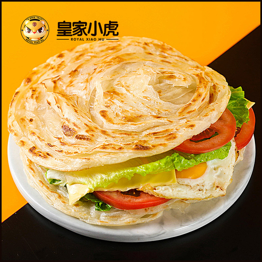 口感酥脆皇家小虎手抓饼皮60g20片