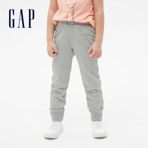 Gap 盖璞 女幼童LOGO法式圈织软运动裤