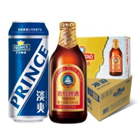 青岛啤酒 高端小棕金24瓶+王子啤酒12听+纯生6听