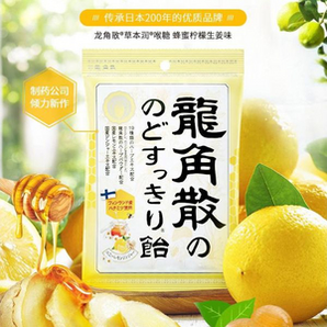 日本 龙角散 草本润喉糖（蜂蜜柠檬味）70g/袋*5件