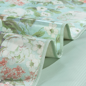 富安娜家纺 中国风印花冰丝凉席 0.9m