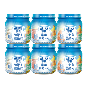 Heinz 亨氏 宝宝辅食蔬果泥+肉泥 113g*6瓶 