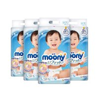 黑卡会员、10点！moony 婴儿纸尿裤 L 54片 4包