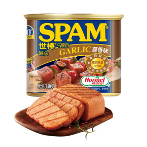 ≥90%猪肉添加！SPAM 世棒 午餐肉罐头 蒜香口味 340g